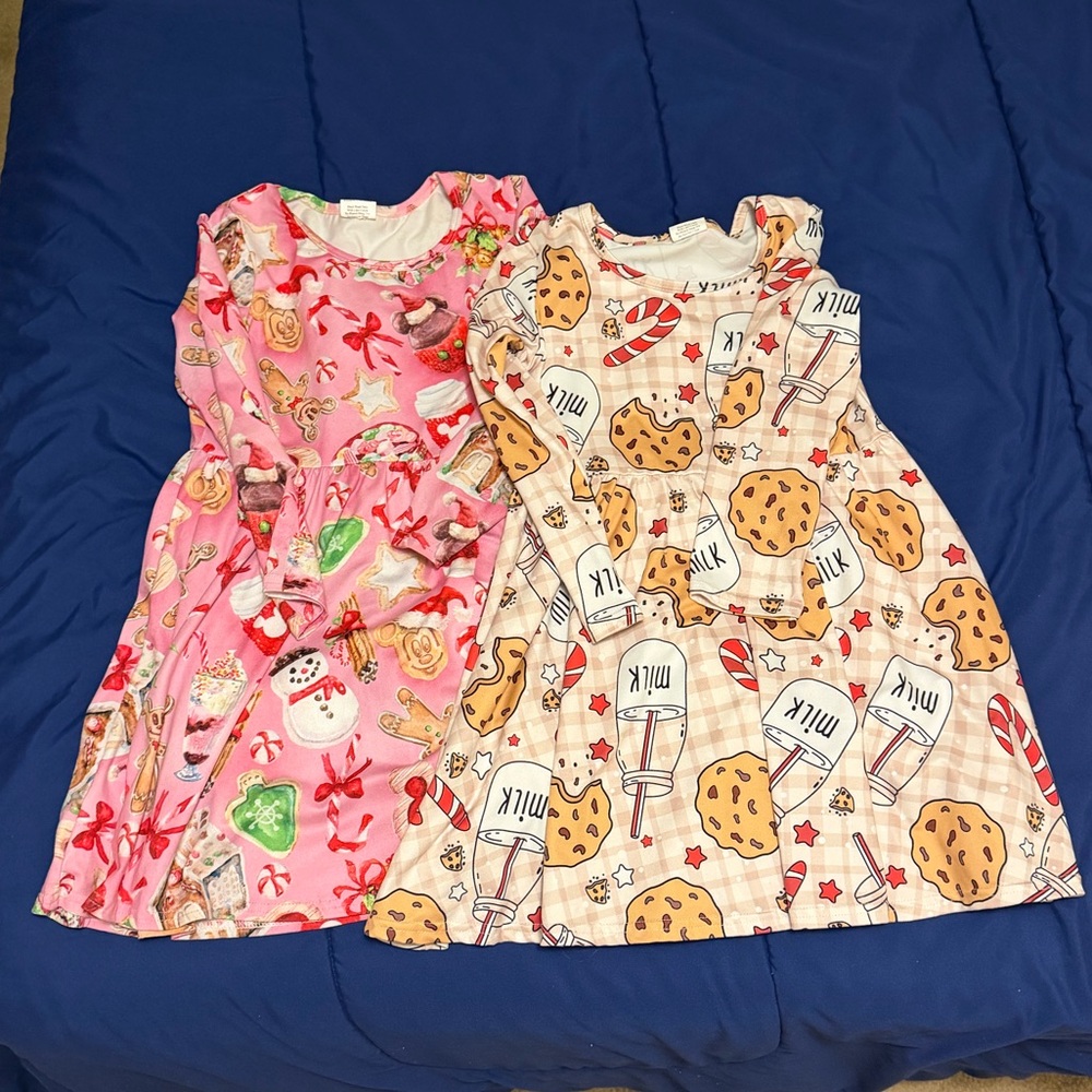 EUC Holiday dresses size 6-7T